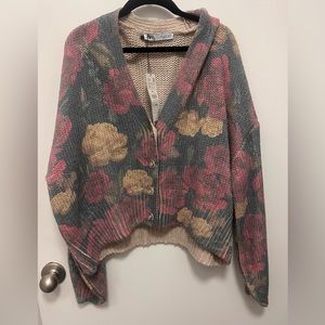 NWT Zara Floral Sweater